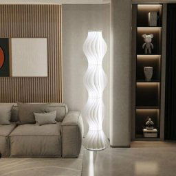Lampadaire Sur Pied Design Salon - Lampe d'Ambiance led Art Bureau 3 Couleurs Réglable - 170x35x35cm