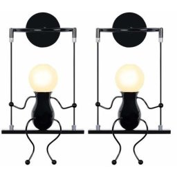 Stoex - Applique Murale Simple Poupée De Mode Balançoire Enfants Lampe Mur Moderne Gens Fer Salon