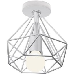 Idegu - Plafonnier Industriel en Forme Diamant Ø20cm Lampe en Fer E27 pour Salon Salle de Bains