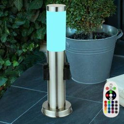 Lampe sur pied à changement de couleur rgb led allée de jardin éclairage extérieur variateur de 7