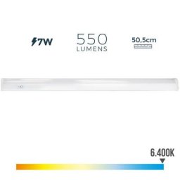 Réglette led connectable EDM 50,5cm - 7W - 600lm - 6400K - 31685