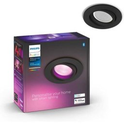 White Ambiance, Centura spot encastré noir 1x5.7W, compatible Bluetooth, fonctionne avec Alexa,