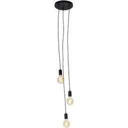 QAZQA facil - Suspension Design - 3 lumière - Ø 250 mm - Noir - Design,Moderne - Éclairage