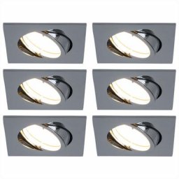 Etc-shop - 6x spots led encastrables au plafond pour chambre d'amis, lampes de chevet mobiles dimmer