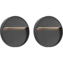 Vidaxl - Appliques murales à led d'extérieur 2 pcs 3 w Noir Rond n/a