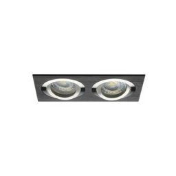 Kanlux - Support Encastrable 2 spots Rectangulaire Noir Anodisé