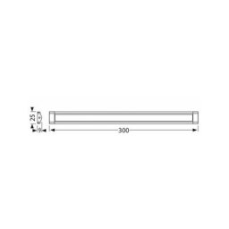 Electris - Réglette led 50 cm Dimmable tactile avec alimentation