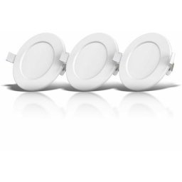 B.k.licht - Lot de 3 spots ultra-plats à encastrer spéciales sdb IP44 blancs