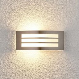 Applique extérieure 'Raja' en inox - inox, satiné