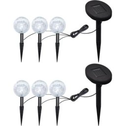 Lampes de jardin à led 6pcs Ancrage à piquet et panneau solaire Vidaxl n/a