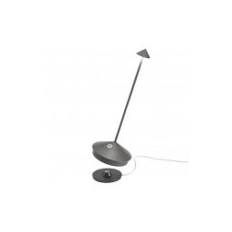 Pina Pro gris foncé rechargeable et dimmable led lampe de table