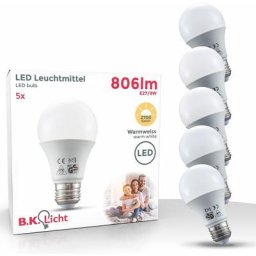 Ampoule led E27 ampoule d'économie d'énergie 9W set de 5