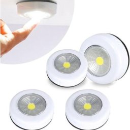 4 pcs de veilleuse à led, lumière tactile à led, lumière autocollante sous l'armoire