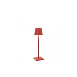 Zafferano - Poldina Pro Micro rouge rechargeable et dimmable led lampe de table