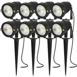 Lot de 8 Spot led Lumière de paysage 3W 12V 24V led lumière de jardin basse tension IP65 étanche