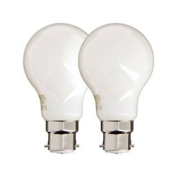 Lot de 2 ampoules Filament led A60 Opaque, culot B22, 806 Lumens, équivalence 60 w, 4000 Kelvins,