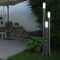 Colonne lumineuse pour extérieur 170 cm lampadaire de jardin lampadaire en acier inoxydable grande