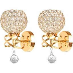2 pack Lampes murales en cristal, Applique Lampadaire mural décoratif style moderne pour décoration