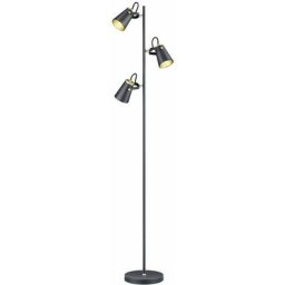 Trio Lighting - Lampadaire Edward Noir Mat 3x40W E14 - Noir