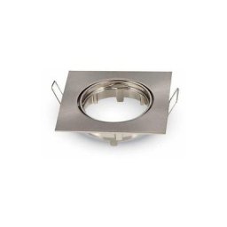 Optonica - Support spot encastrable carré orientable Finition Inox