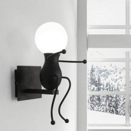 Stoex - Applique Murale Interieur E27 Créatifs Petit Gens Fer Lampe de Mur pour Bar Chambre à