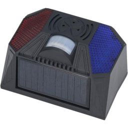 Lampe D'alarme Solaire IP65 étanche Sirène Infrarouge Alerte Sonore avec Télécommande Sirène Alarme