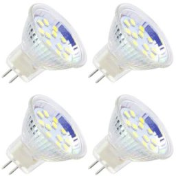 4pcs】Petite tasse lumineuse en verre led MR11 SMD2835 AC/DC12V led petit projecteur