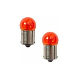 2x ampoule 12V 5W BA15S orange petit globe simple filament