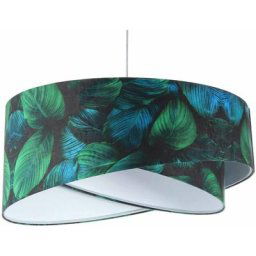 Bps Koncept - Suspension galaxy asymetric - Décor vert bouteille intérieur blanc - Décor vert