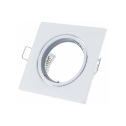 Optonica - Support spot encastrable carré orientable Finition Blanche