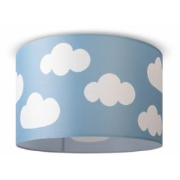 Paco Home Plafonnier Chambre Enfant Suspension Bébé Abat-Jour Tissu Rond Étoiles Design 9 (Ø45,5