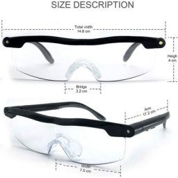 Lunettes de Lecture - Loupe de Vision puissante avec lumière led, grossissement de 160%, pour