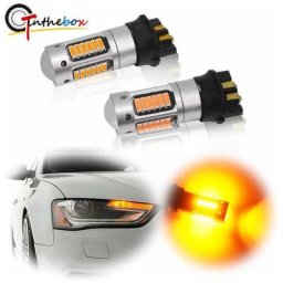 Canbus PW24W PWY24W led Ampoules Pour Audi bmw Volkswagen Clignotant Feux Diurnes drl Ambre Blanc,
