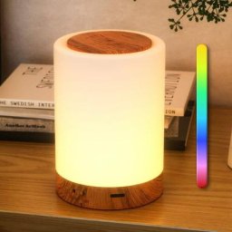 Lampe de Chevet Tactile Veilleuse led Lampe Nuit sans fil ​avec 11 ​Couleurs Dégradées 4 Dimmables