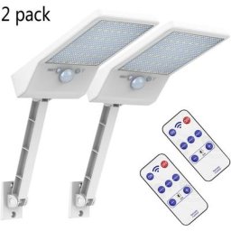 Linghhang - Applique murale blanche à induction solaire double pack 56LED