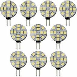 10x Ampoule led G4 dc 12V Non dimmable Blanc 6000K Ampoule de lumière Remplacement 20W Lampe