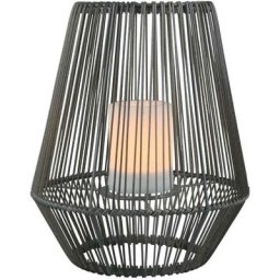 Trio - Lampe de table de jardin effet flamme Mineros taille s - Gris