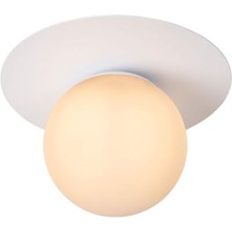 Lucide - Plafonnier - 1xE27 - Blanc tricia