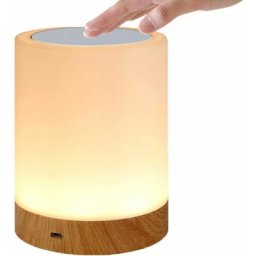 Lampe tactile led pour chambre salon bureau lampe de chevet avec capteur rvb à changement de