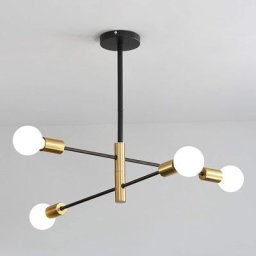 Lustre Sputnik Vintage, Lustre industriel rétro noirs E27, Plafonnier à angle réglable à 180 °,