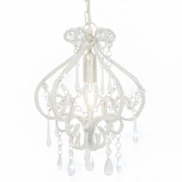 Maisonchic - Plafonnier Moderne | Lustre Luminaire avec perles Blanc Rond E14 10174 - Blanc