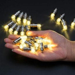 Lot de 24 mini lampes led étanches à piles pour lanternes en papier Blanc chaud - GP