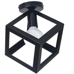 Plafonnier Industrielle Retro en Métal Cage Fer Noir, Suspension luminaire pour Salon Chambre