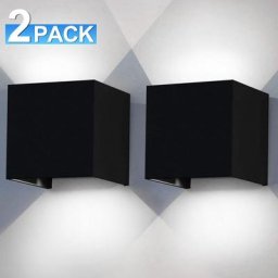 Applique murale led Déco IP65 Lampe murale Extérieur Escalier Intérieur 12W Noir Blanc Froid 2
