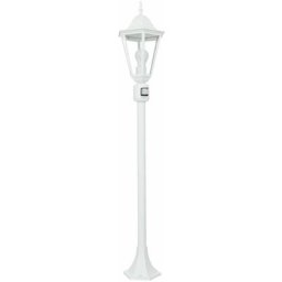 Lampadaire d'extérieur Bristol blanc avec détecteur de mouvement en style rustique E27 H:1,2 m