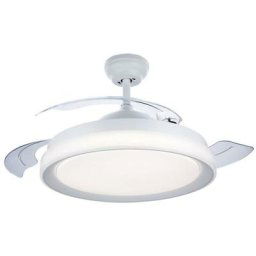 Ventilateur de plafond à led modèle atlas blanc puissance: 28+35w palmes: ø106cm avec télécommande