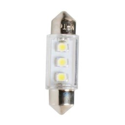 10 ampoules LED C5W 36mm 12V 3x SMD3528 blanc
