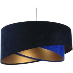 Suspension galaxy asymetric - Gris cobalt intérieur bleu marine et doré - Gris cobalt intérieur