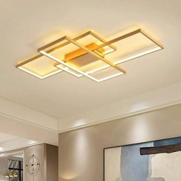 Plafonnier, 50W led Plafonniers, Éclairage de Plafond Métal Acrylique led Lustre Encastré Lampe de