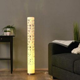 ELC - led Lampadaire à intensité variable 'Craig' pour salon & salle à manger - blanc